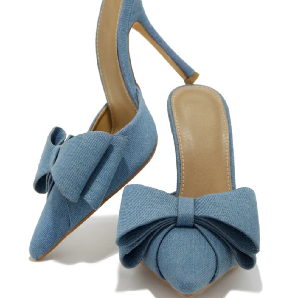Denim Mules
